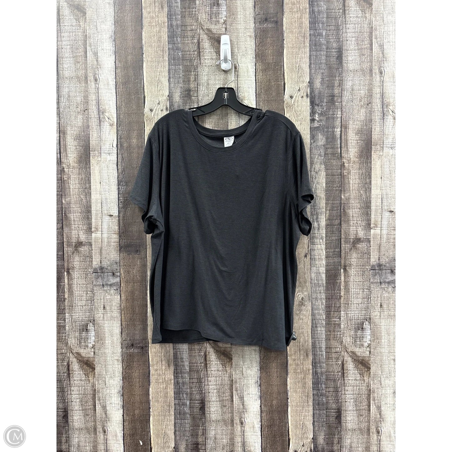 Athletic Top Short Sleeve By Athletic Works In Black, Size: 3x