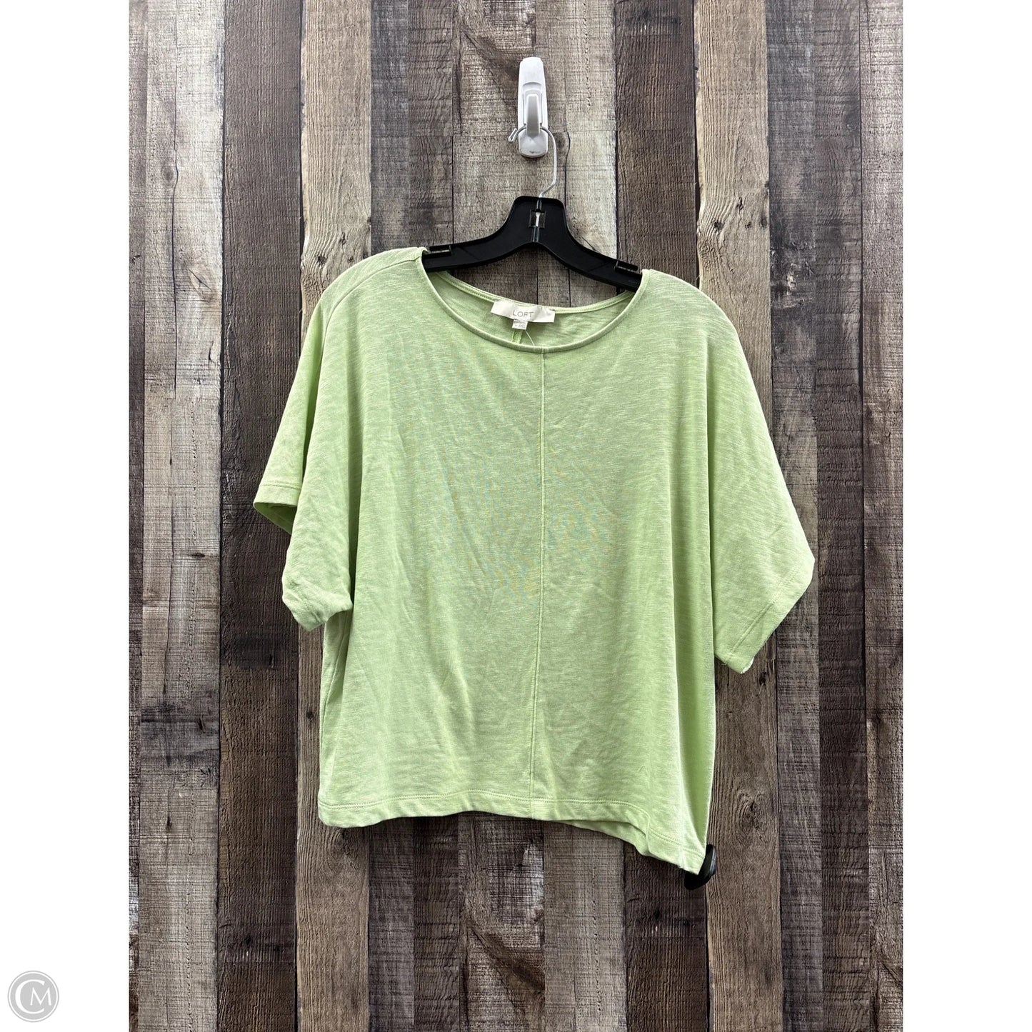 Top Short Sleeve By Loft In Green, Size: M