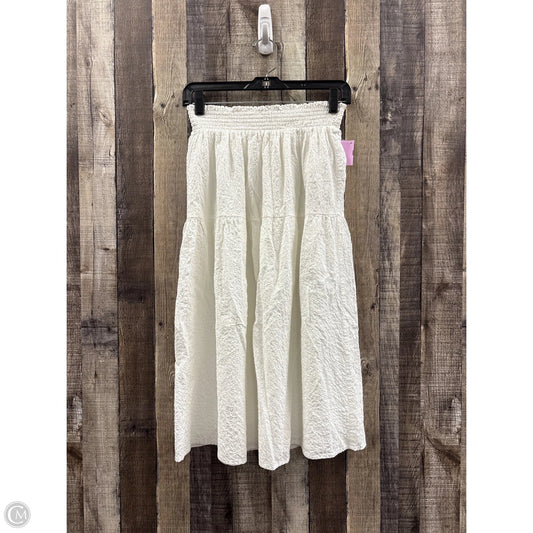Skirt Midi By Nine West In White, Size: M