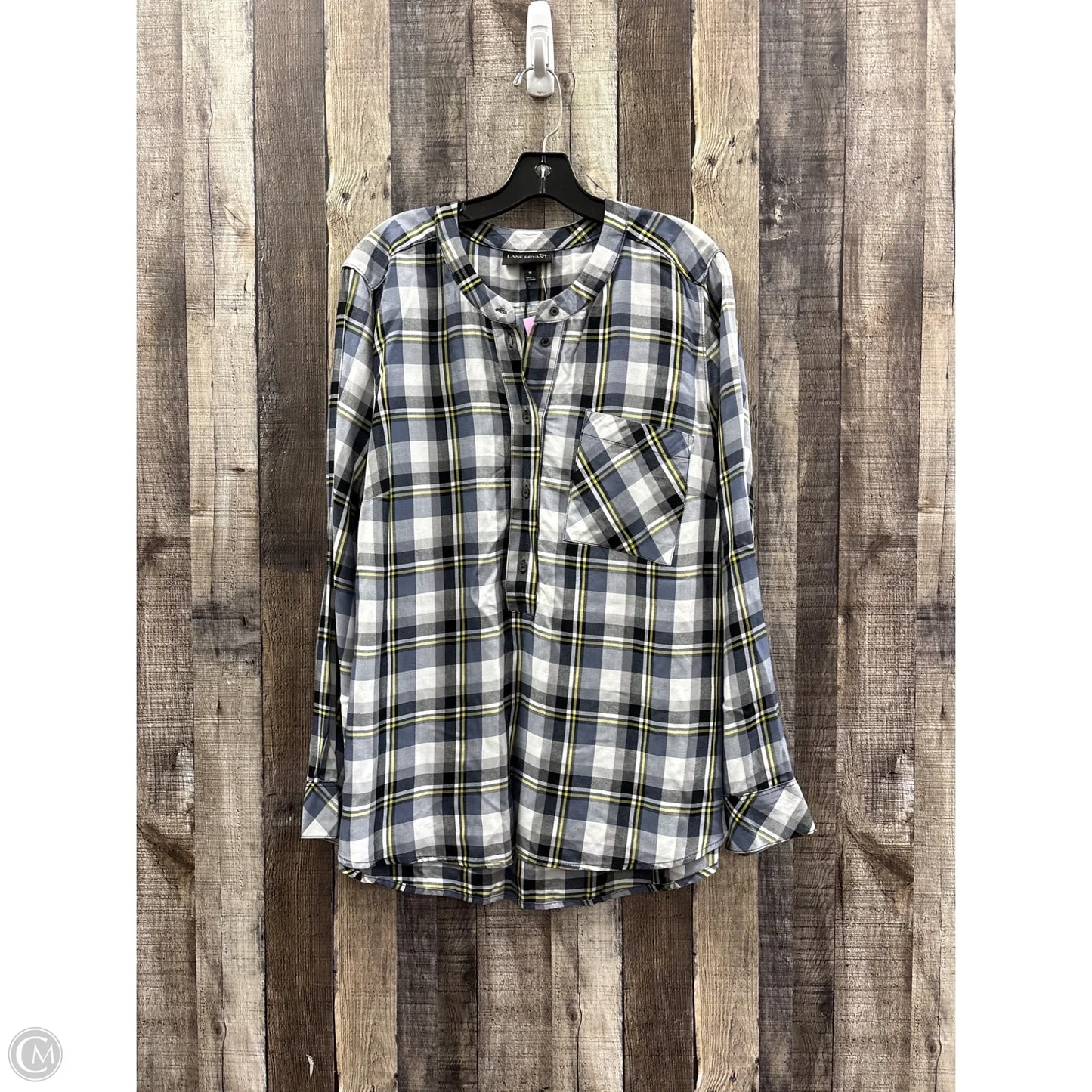 Top Long Sleeve By Torrid In Plaid Pattern, Size: 2x
