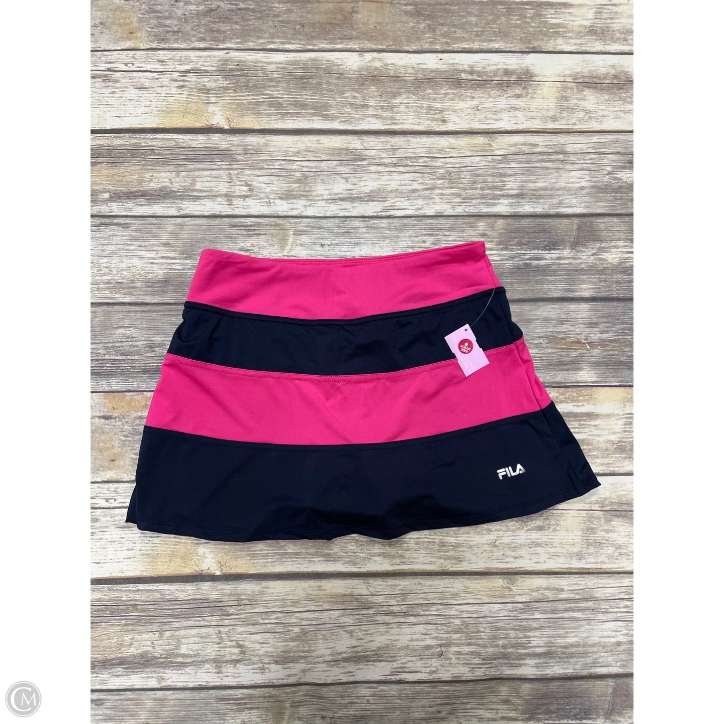 Athletic Skort By Fila In Blue & Pink, Size: M