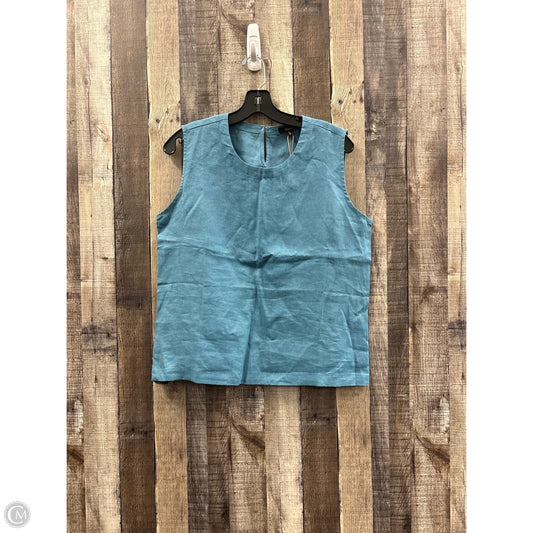 Top Sleeveless By Quince In Teal, Size: M