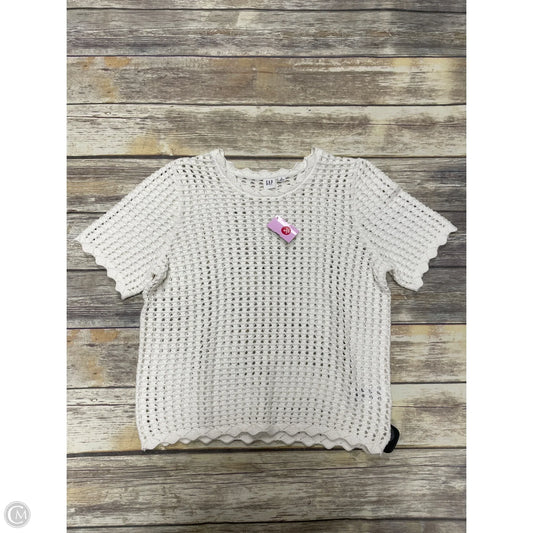 Top Short Sleeve By Gap In White, Size: M