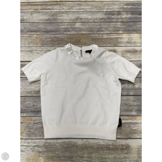 Sweater Short Sleeve By Ann Taylor In White, Size: M