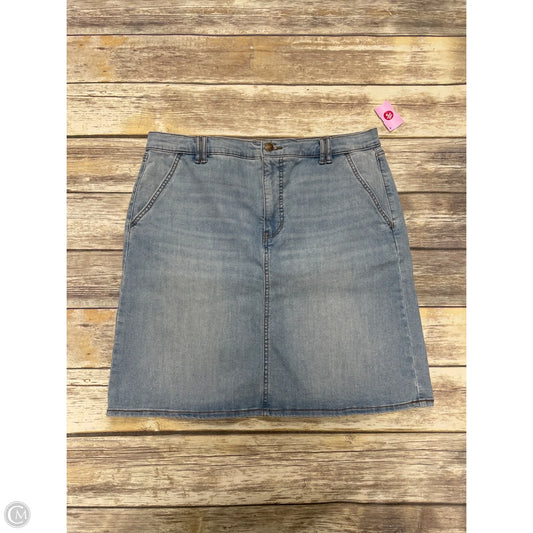 Skirt Midi By Nine West In Blue Denim, Size: 14