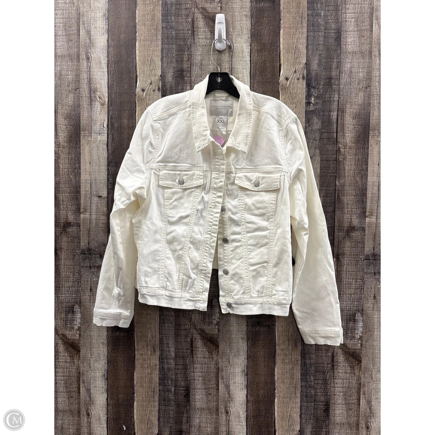 Jacket Denim By Sanctuary In Cream, Size: Xxl