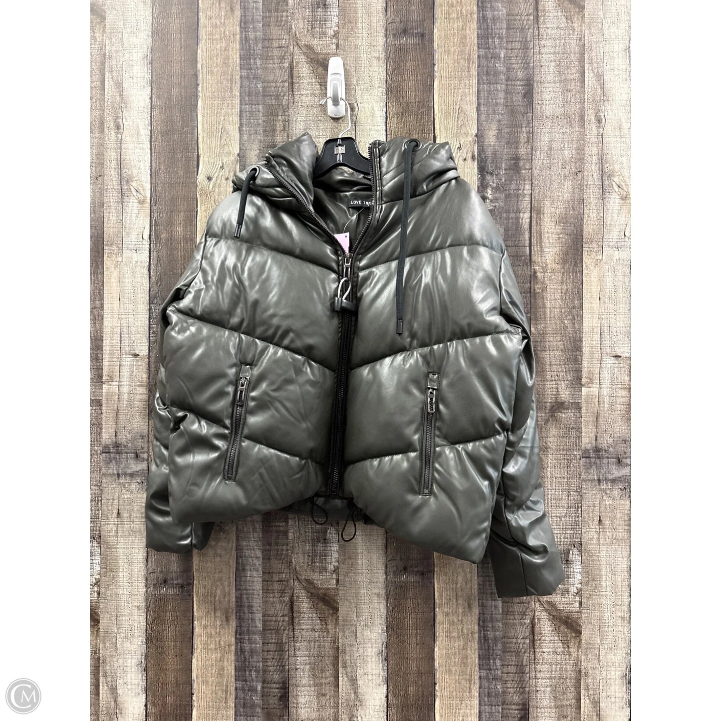 Jacket Puffer & Quilted By Cme In Green, Size: S