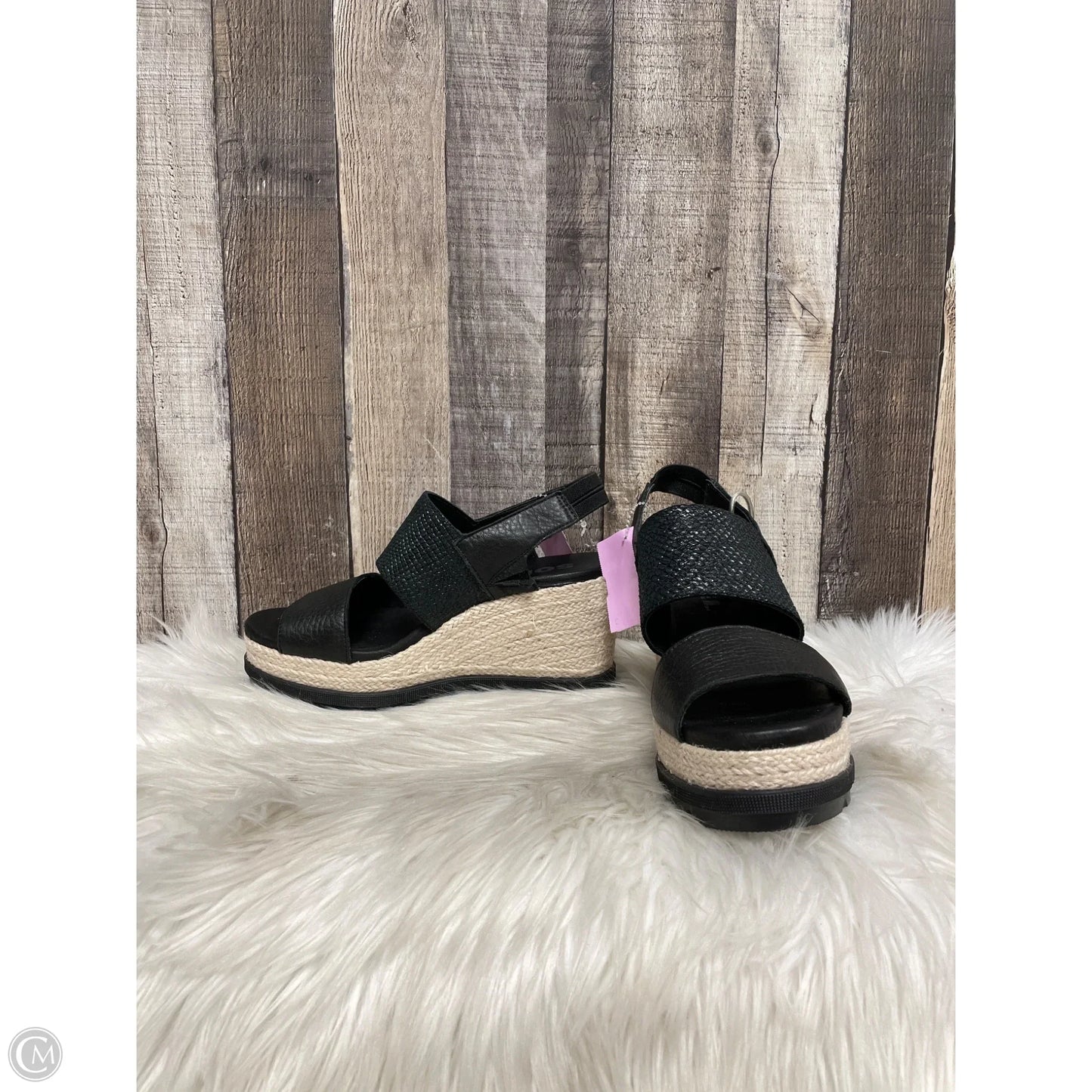 Sandals Heels Wedge By Sorel In Black, Size: 8