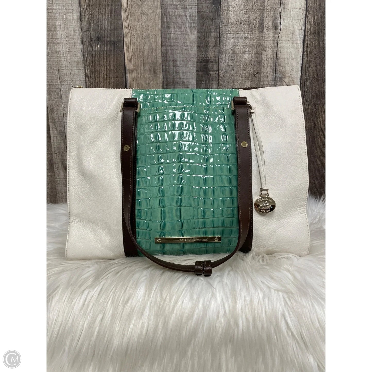 Handbag Designer By Brahmin, Size: Large