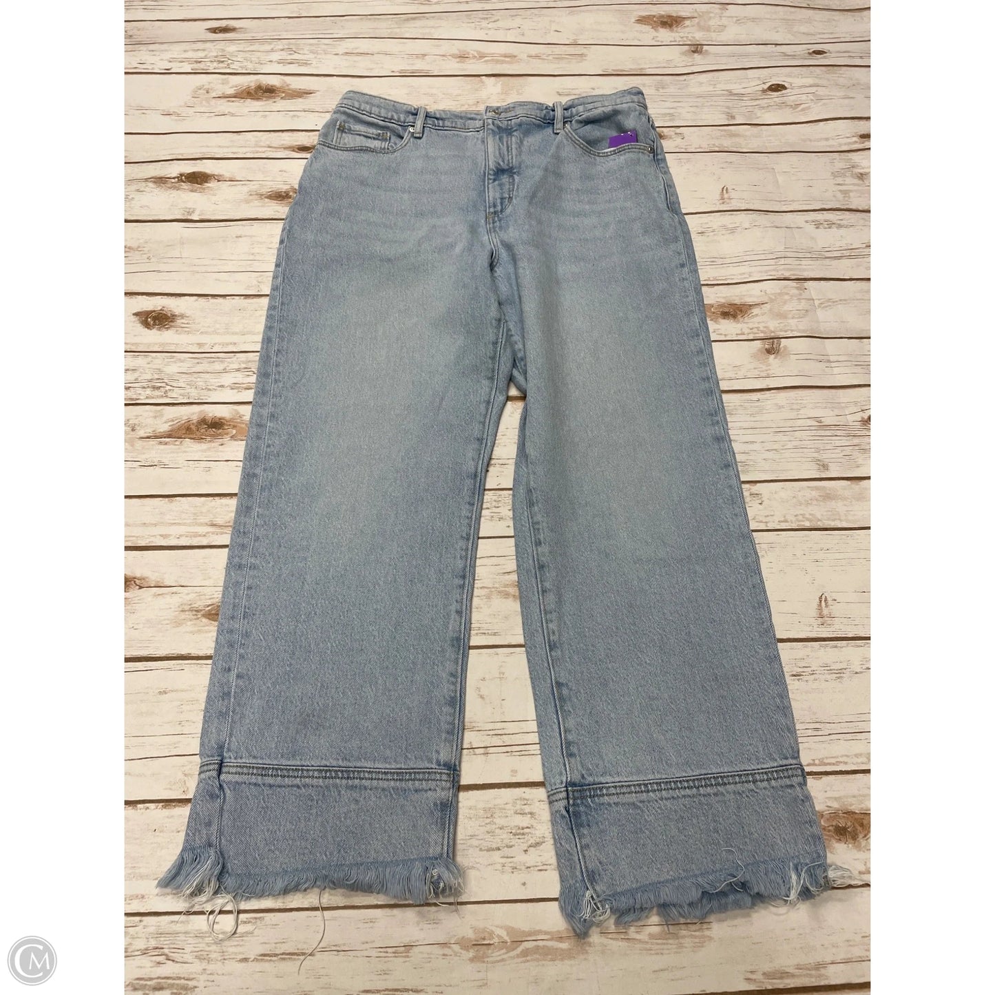 Jeans Straight By Loft In Blue Denim, Size: 12