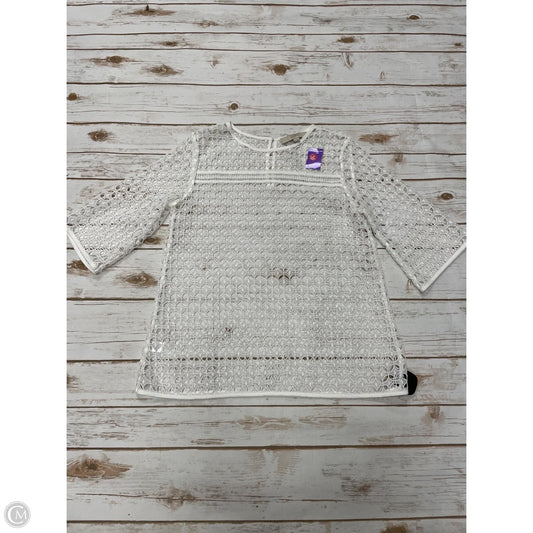 Top 3/4 Sleeve By Loft In White, Size: Xs