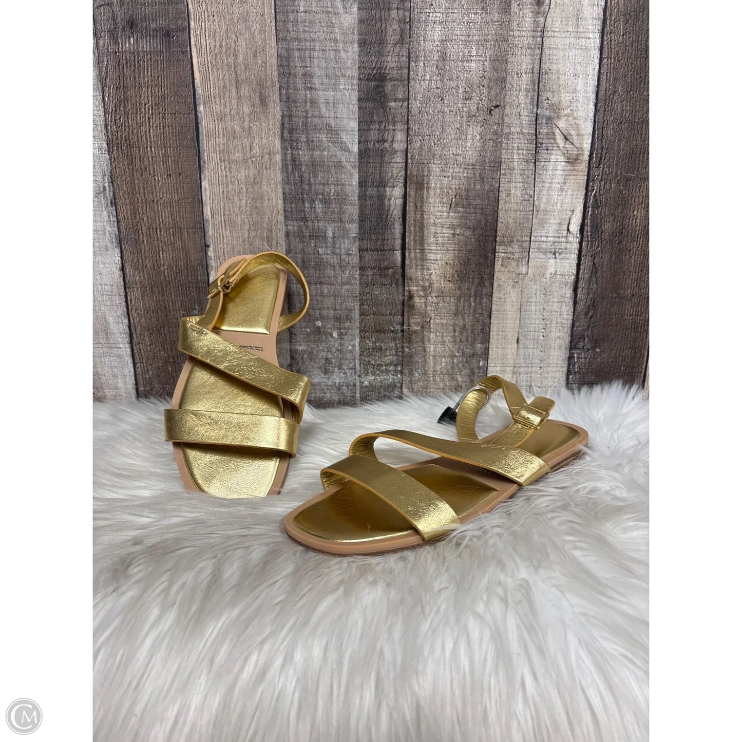 Sandals Flats By Lane Bryant In Gold, Size: 7