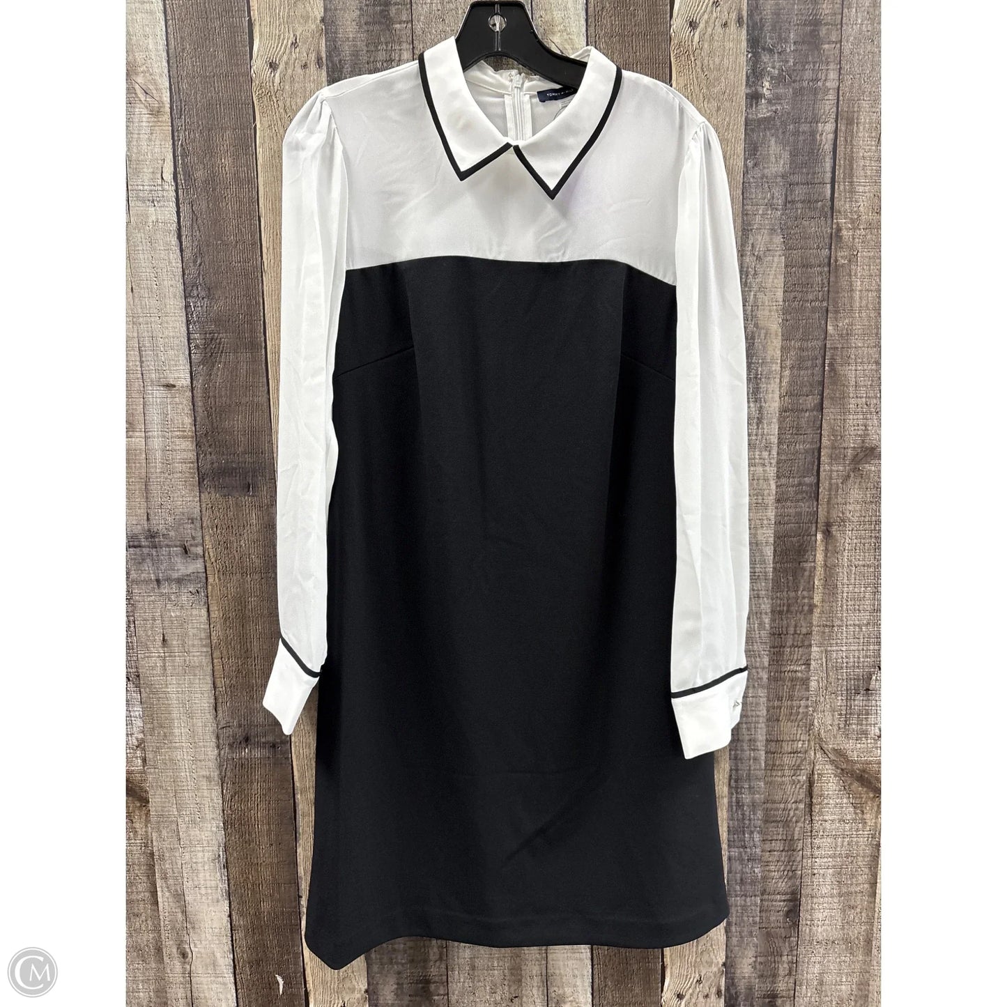 Dress Casual Midi By Tommy Hilfiger In Black & White, Size: M