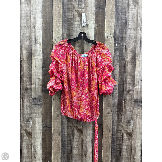 Top 3/4 Sleeve By Cece In Pink, Size: M