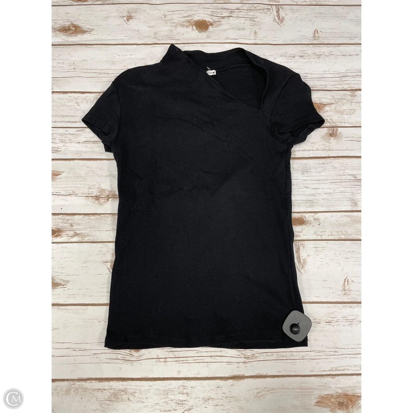 Top Short Sleeve Basic By Zara In Black, Size: M