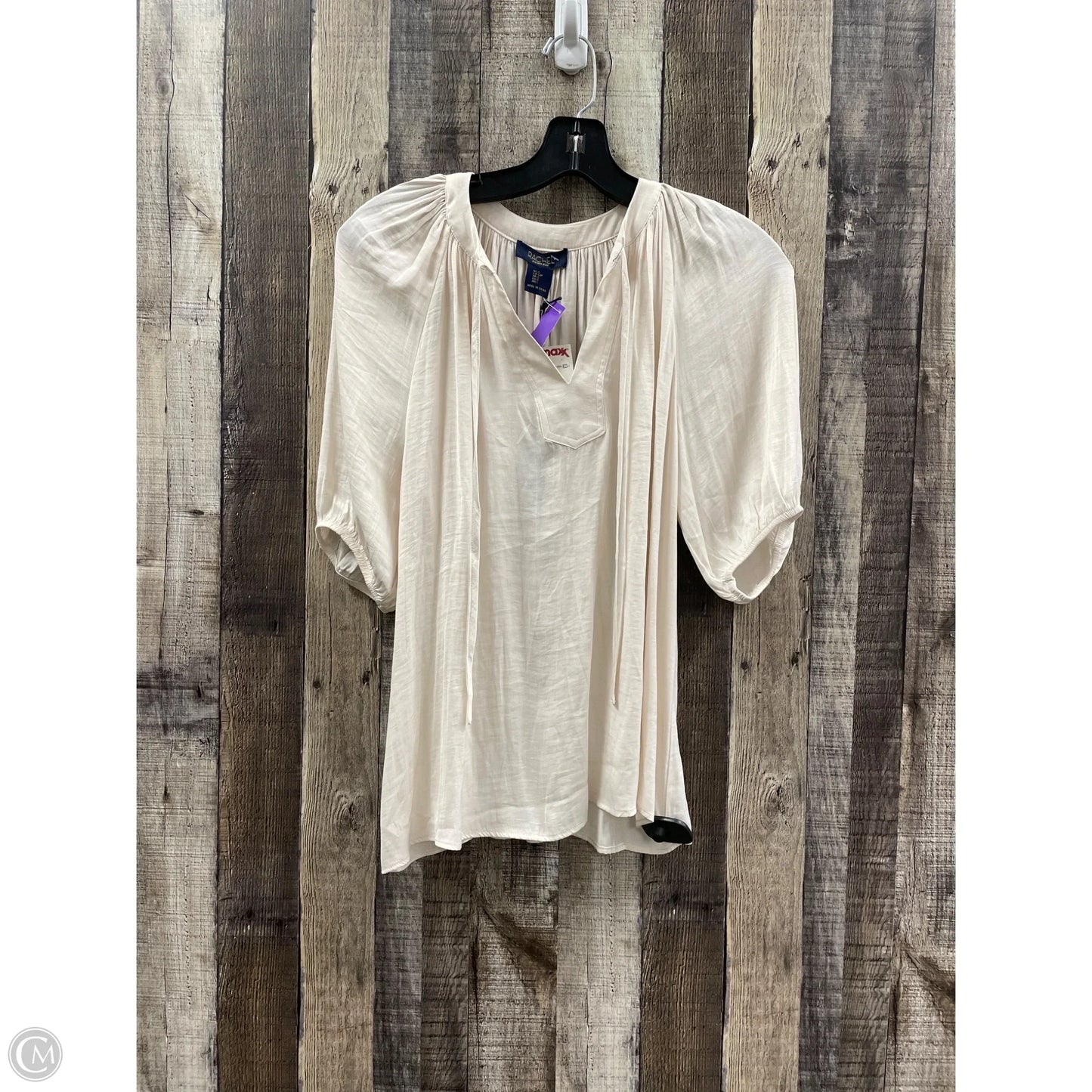 Top Short Sleeve By Rachel Roy In Beige, Size: S