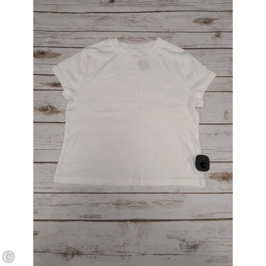 Top Short Sleeve By A New Day In White, Size: L