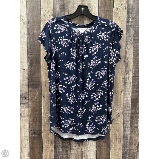 Top Short Sleeve By Liz Claiborne In Multi-colored, Size: M
