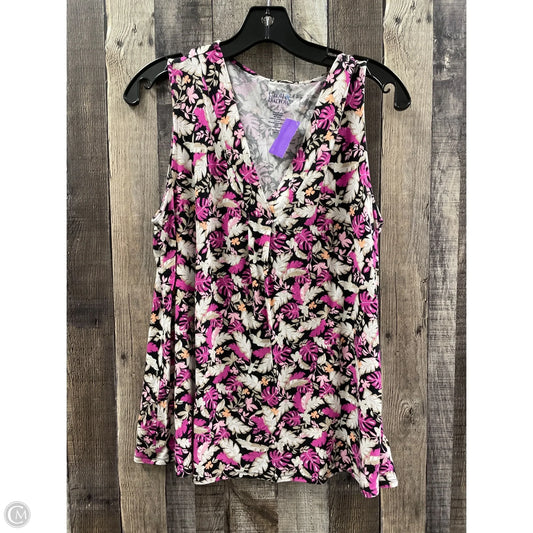 Top Sleeveless By Croft And Barrow In Multi-colored, Size: L