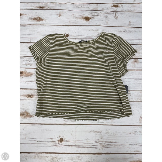 Top Short Sleeve By American Eagle In Striped Pattern, Size: L