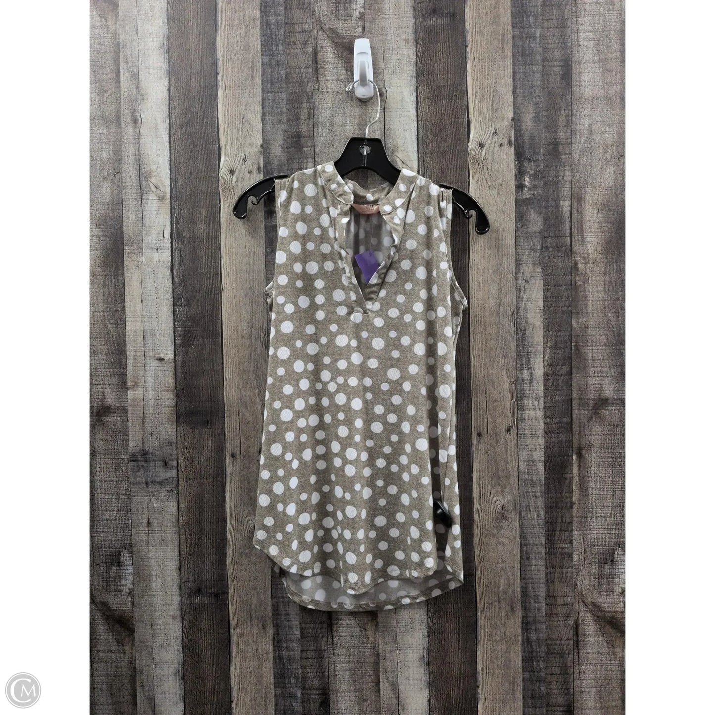 Top Sleeveless By Cme In Polkadot Pattern, Size: S