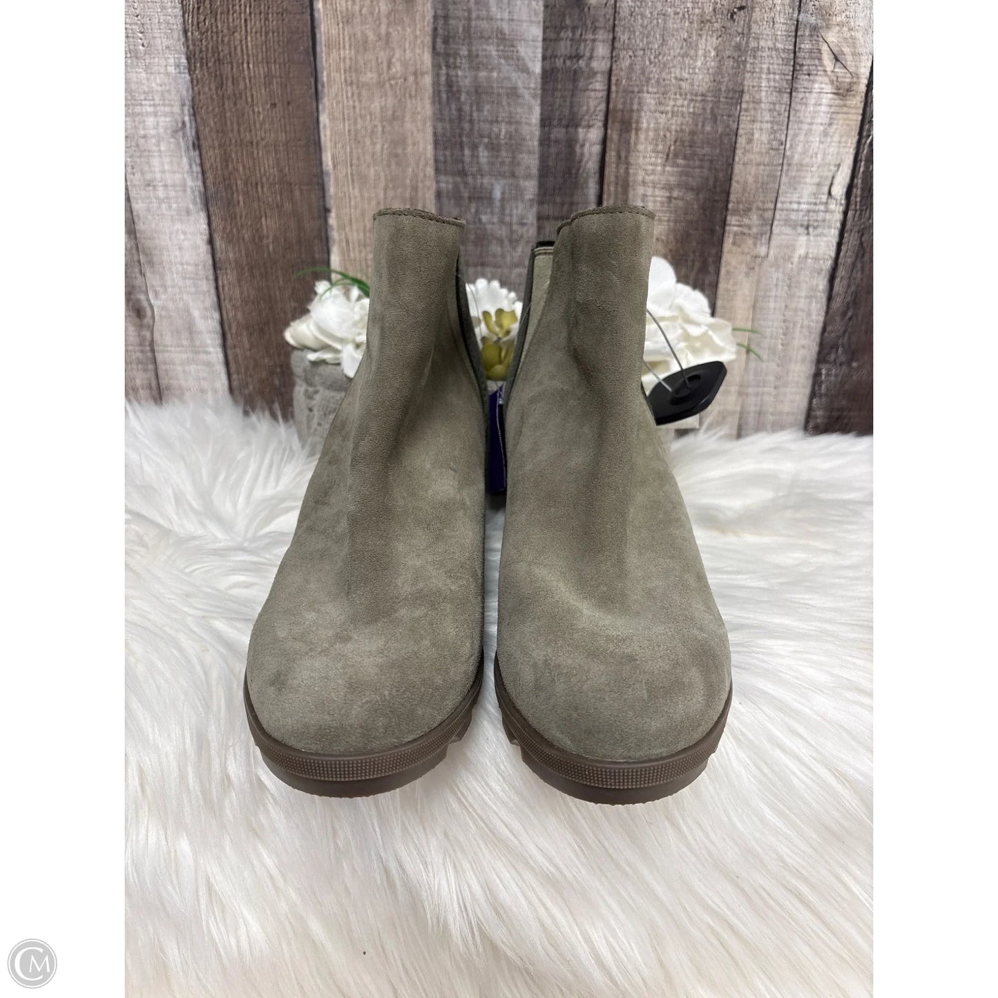 Shoes Heels Wedge By Sorel In Green, Size: 9.5