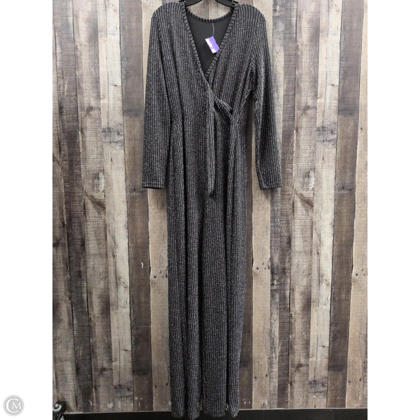 Jumpsuit By Cmf In Black & Silver, Size: L