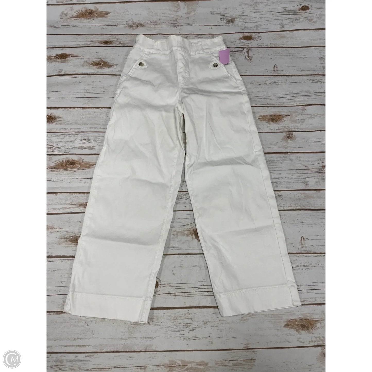Jeans Wide Leg By Spanx In White Denim, Size: Xs