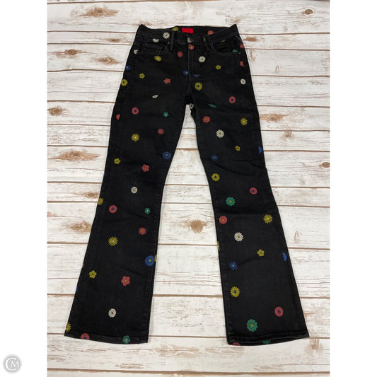 Jeans Straight By Mother In Black Denim, Size: 2