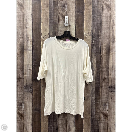 Top Short Sleeve By Chicos In Cream, Size: Xl