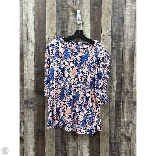 Top 3/4 Sleeve By Chicos In Multi-colored, Size: Xl