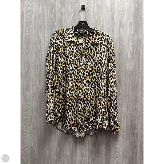 Top Long Sleeve By Chicos In Animal Print, Size: Xl