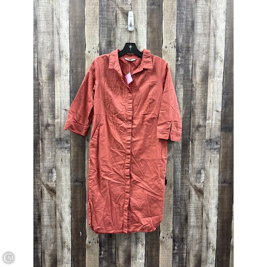 Dress Casual Midi By Boden In Orange, Size: Xs