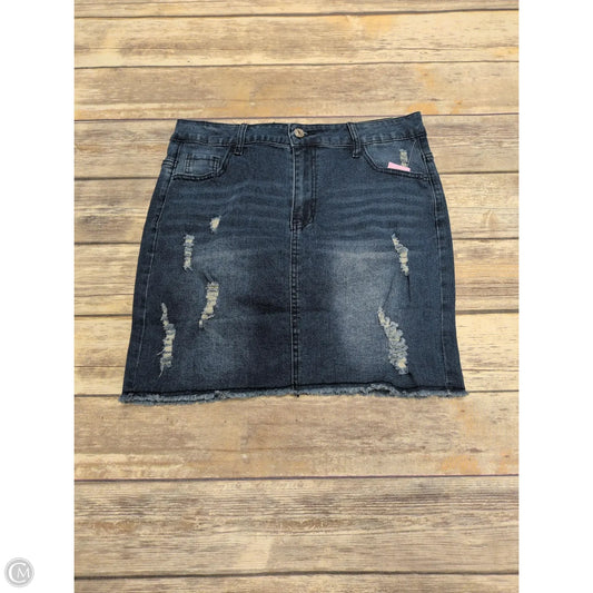 Skirt Mini & Short By Cmf In Blue Denim, Size: Xl