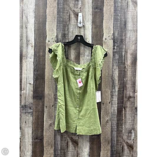 Top Sleeveless By Lc Lauren Conrad In Green, Size: S