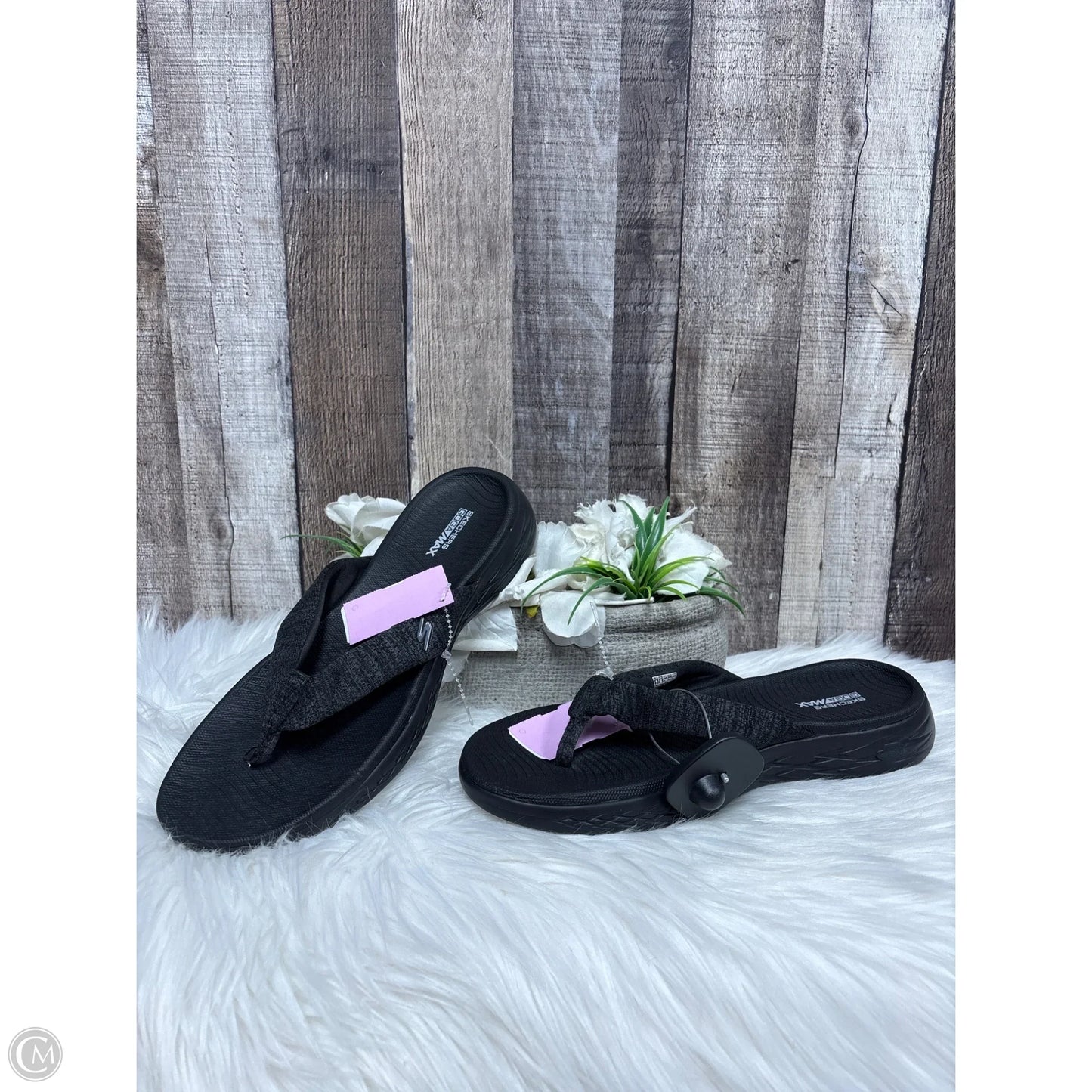 Sandals Flats By Skechers In Black, Size: 9
