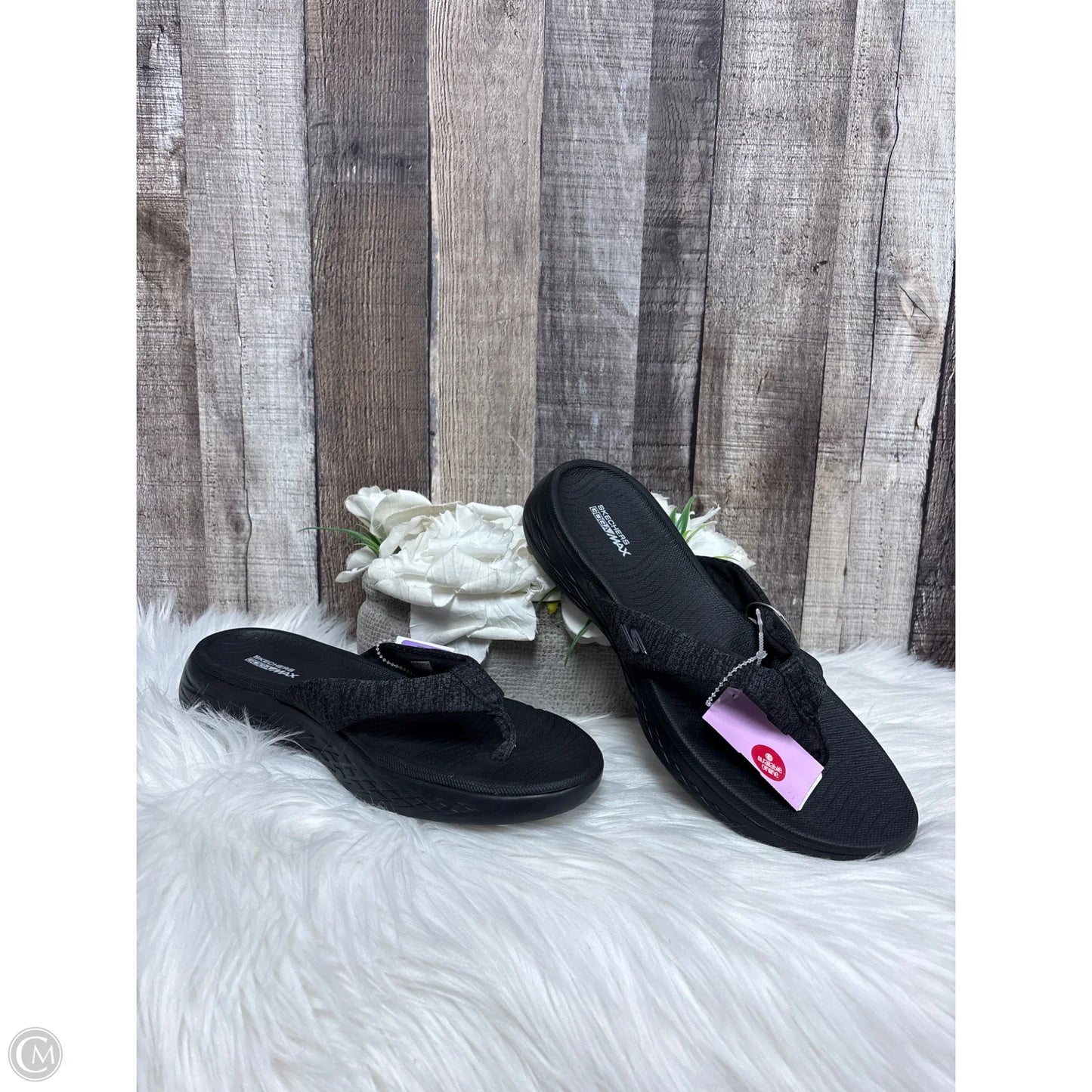Sandals Flats By Skechers In Black, Size: 9