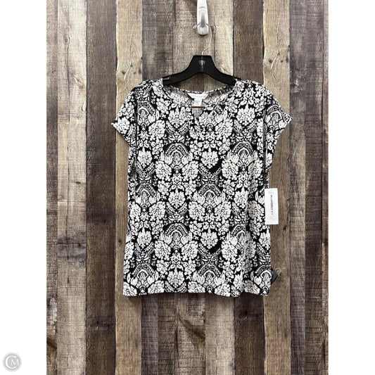 Top Sleeveless By Liz Claiborne In Black & White, Size: Sp