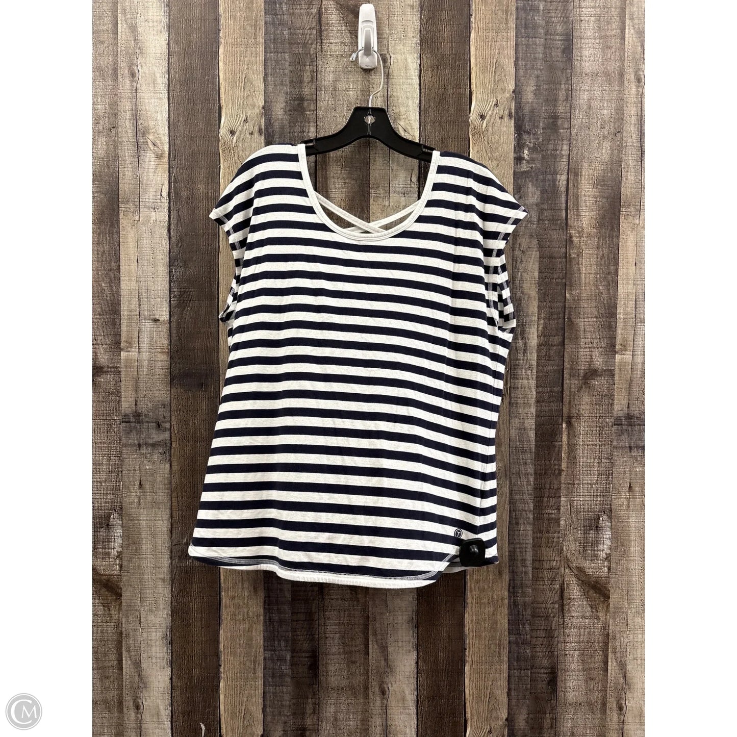 Top Sleeveless By Talbots In Striped Pattern, Size: Xl