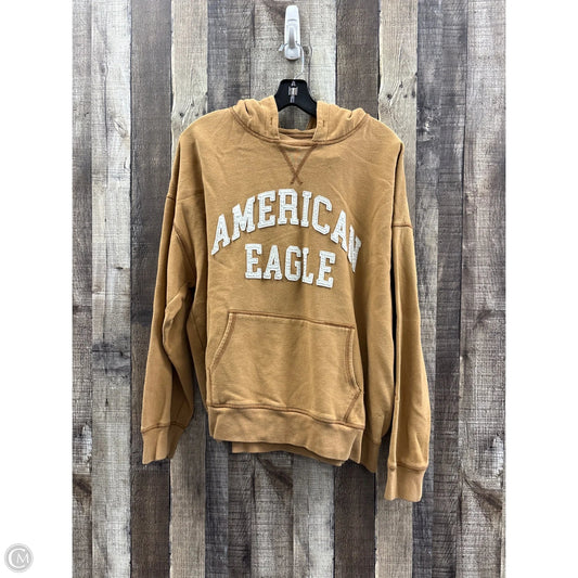 Sweatshirt Hoodie By American Eagle In Tan, Size: L