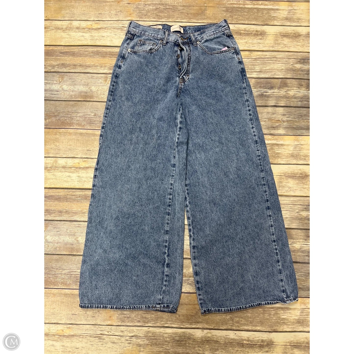 Jeans Wide Leg By Universal Thread In Blue Denim, Size: 8