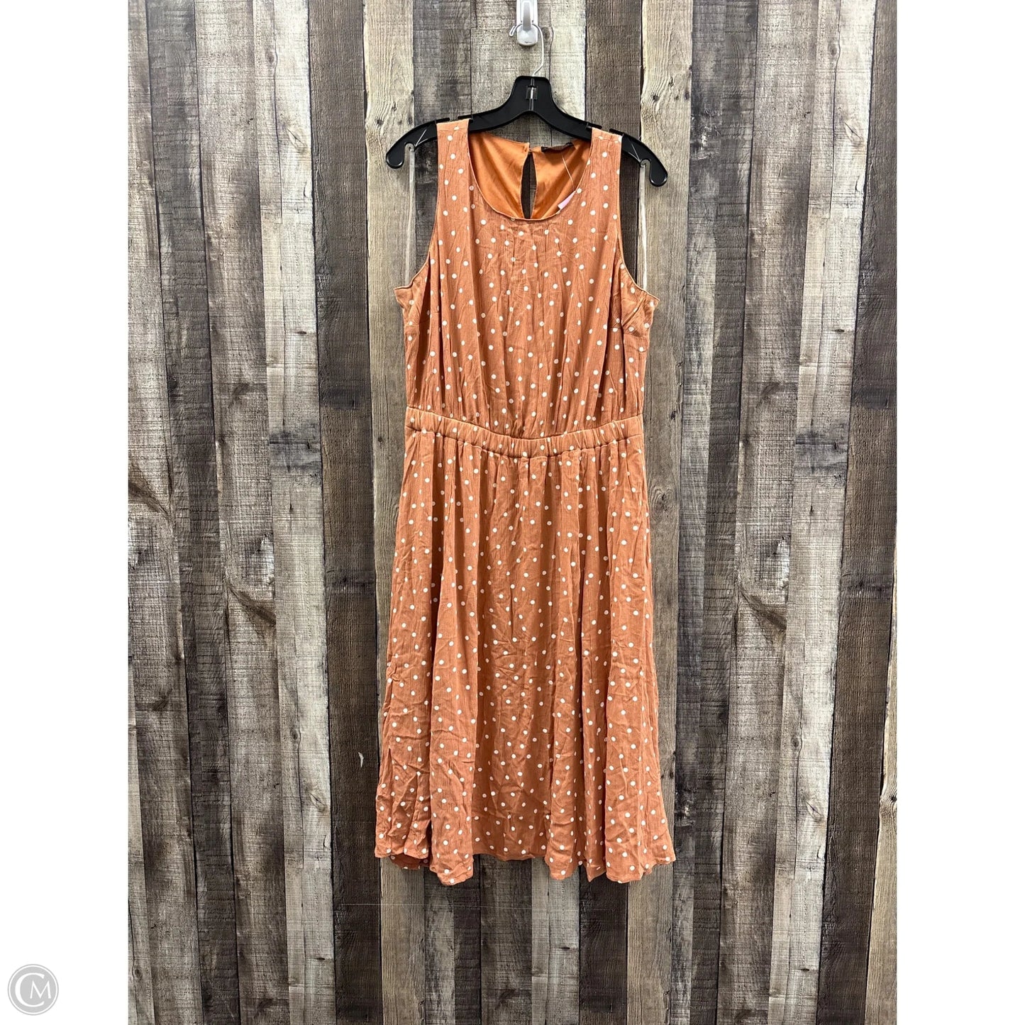 Dress Casual Midi By Lane Bryant In Polkadot Pattern, Size: L