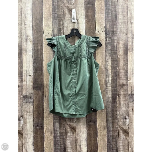 Top Sleeveless By Indigo Rose In Green, Size: M