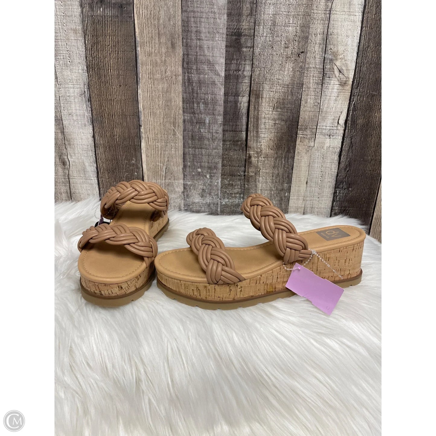 Sandals Heels Wedge By Dolce Vita In Beige, Size: 9