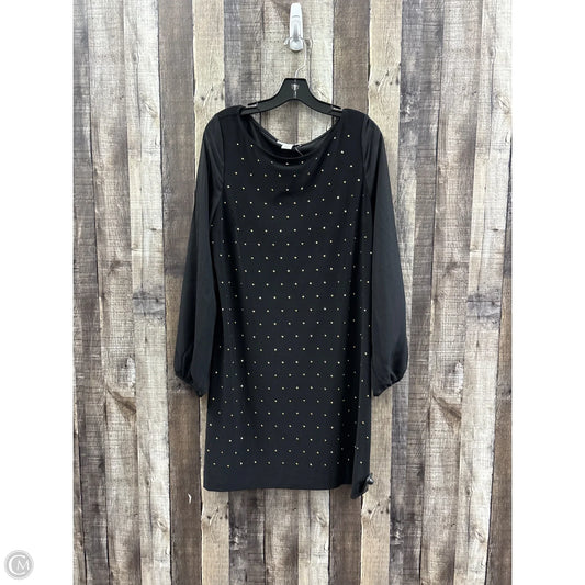 Dress Party Midi By White House Black Market In Black & Gold, Size: L