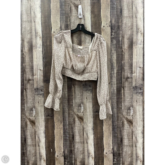 Top Long Sleeve By Altard State In Animal Print, Size: M