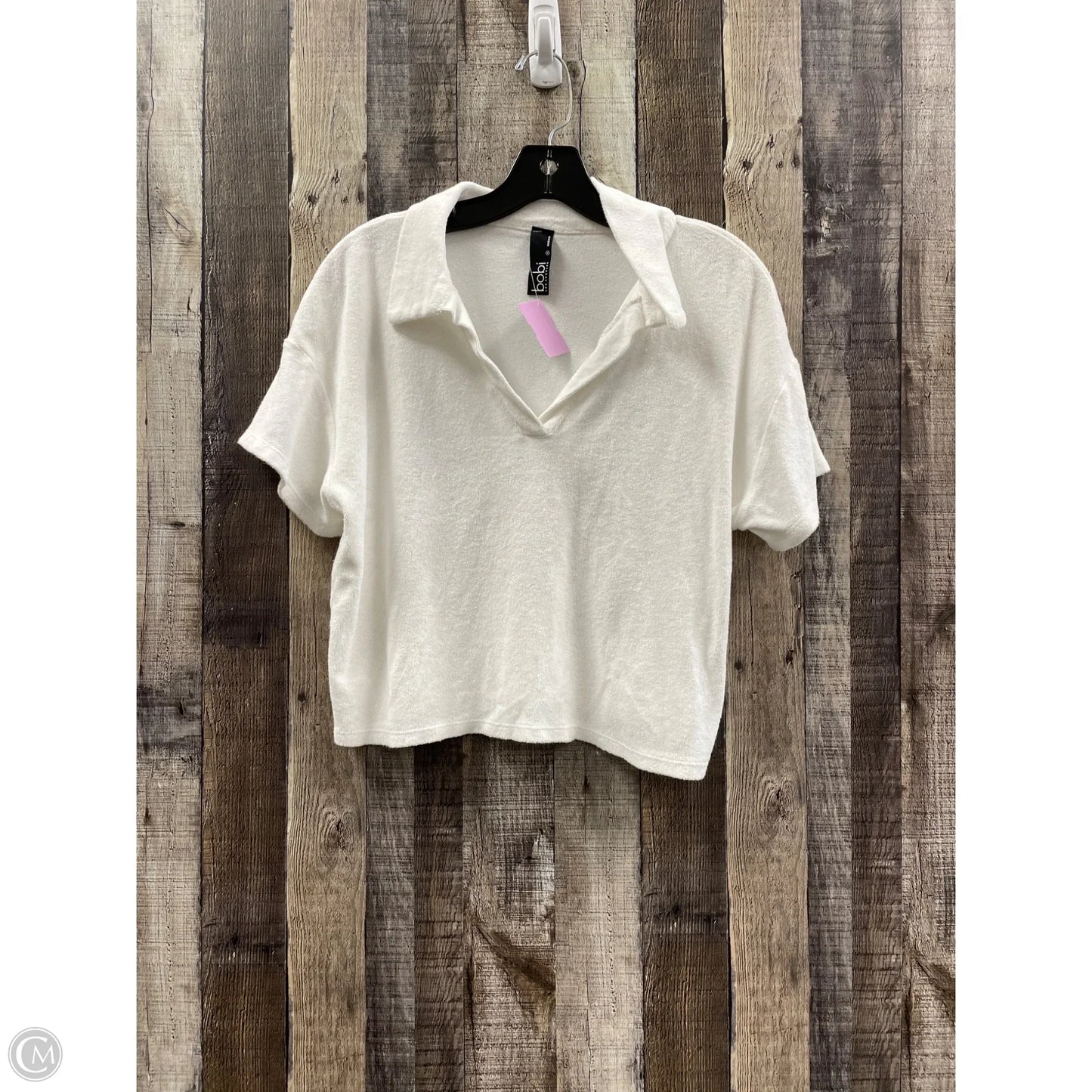 Top Short Sleeve By Bobi In White, Size: S