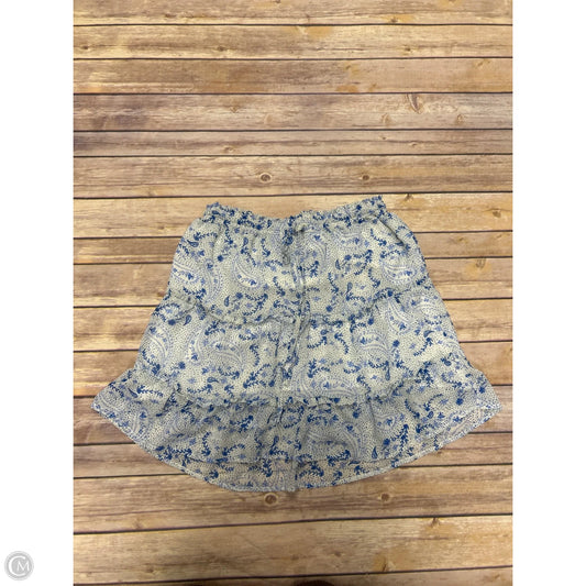 Skirt Mini & Short By Sugar Lips In Blue & White, Size: M