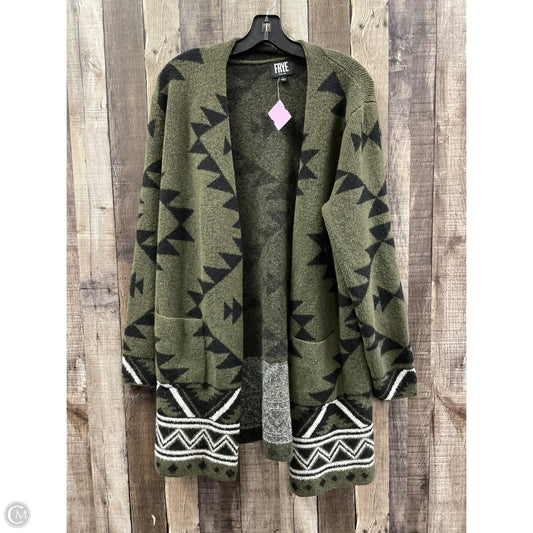 Sweater Cardigan Designer By Frye In Green, Size: L