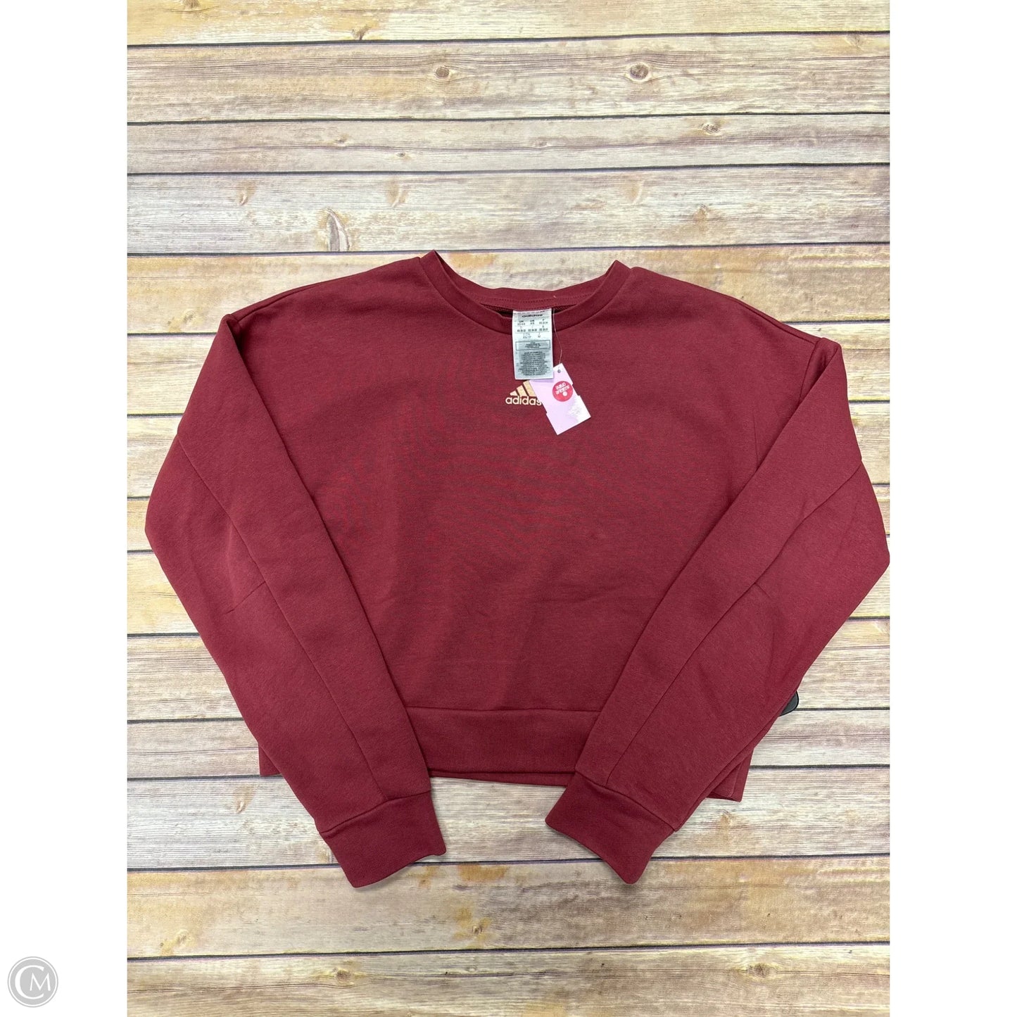 Athletic Sweatshirt Crewneck By Adidas In Mauve, Size: Xs